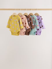 Leuchtende Punkte - Langärmlige Baby-Bodys im 5er-Pack - Bild 1 von 13