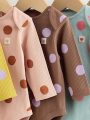 Leuchtende Punkte - Langärmlige Baby-Bodys im 5er-Pack - Bild 9 von 13