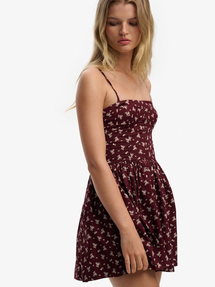 Superdry Red Corset Cami Mini Dress - Image 2 of 8 Superdry Red Corset Cami Mini Dress - Image 2 of 8