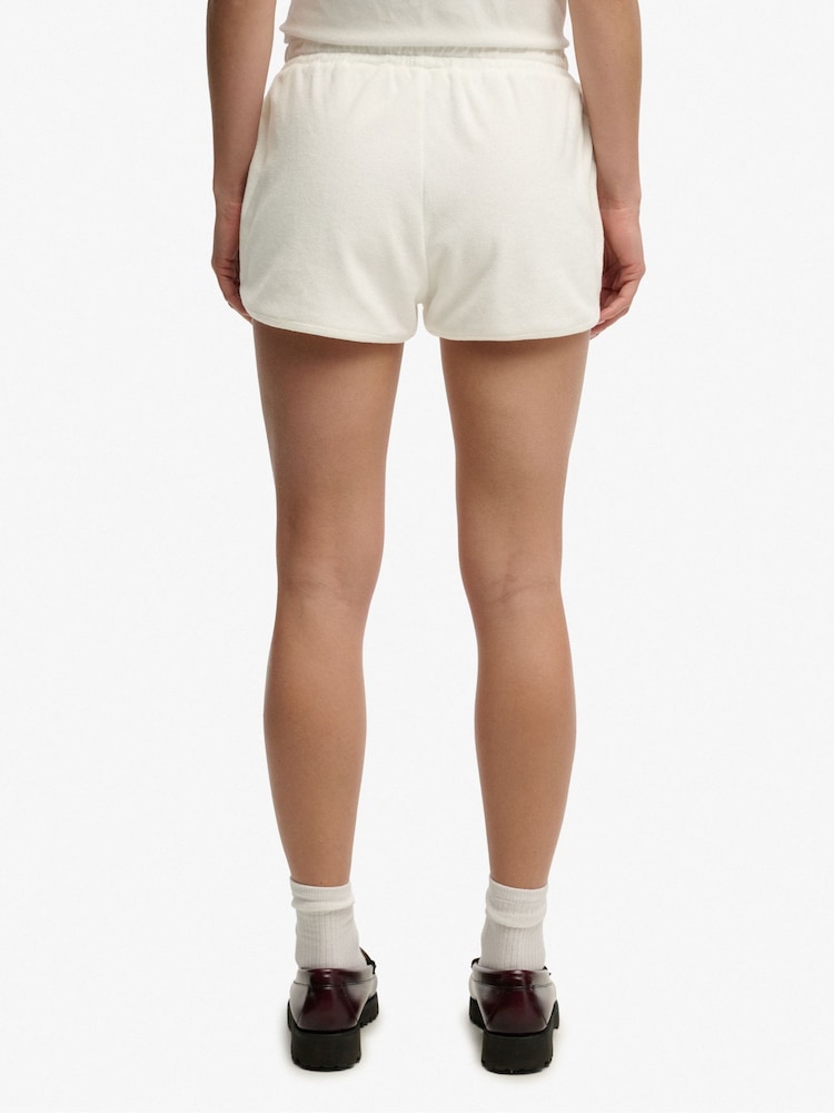 Superdry Cream Heritage Terry Shorts - Image 2 of 5 Superdry Cream Heritage Terry Shorts - Image 2 of 5