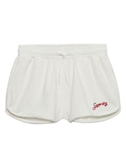 Superdry Cream Heritage Terry Shorts - Image 4 of 5