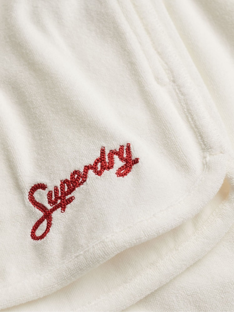 Superdry Cream Heritage Terry Shorts - Image 5 of 5 Superdry Cream Heritage Terry Shorts - Image 5 of 5