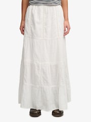 Superdry White Tiered Maxi Skirt - Image 4 of 7