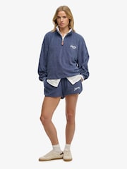 Синій - Superdry Heritage Terry Half Zip Sweat Top - Image 5 of 7