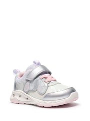 Clarks Metallic Gleam Fly Toddler Trainers - Image 1 of 5