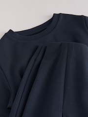 Navy Pleated Wide Leg Set (3-16yrs) - Image 5 of 5