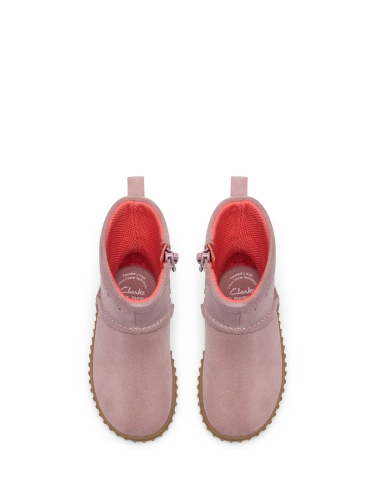 Clarks Pink Cove Spirit Dusty Suede Toddler Boots - Image 6 of 6 Clarks Pink Cove Spirit Dusty Suede Toddler Boots - Image 6 of 6