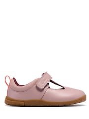 Clarks Pink Harbour Hop Leather Barefoot Toddler Shoes - Image 1 of 6