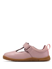 Clarks Pink Harbour Hop Leather Barefoot Toddler Shoes - Image 2 of 6