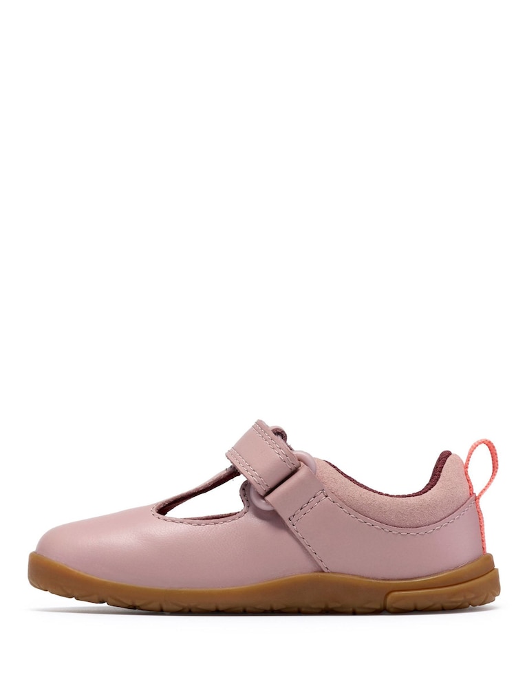 Clarks Pink Harbour Hop Leather Barefoot Toddler Shoes - Image 2 of 6 Clarks Pink Harbour Hop Leather Barefoot Toddler Shoes - Image 2 of 6