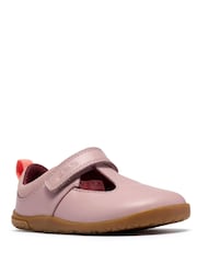 Clarks Pink Harbour Hop Leather Barefoot Toddler Shoes - Image 3 of 6