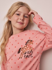 Pink Spot Horse Long Sleeve Top (3-16yrs) - Image 4 of 4