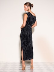 Qara - Friends Like These Manipulated Hardware Velvet Dress - 6şəkildən 5 şəkil
