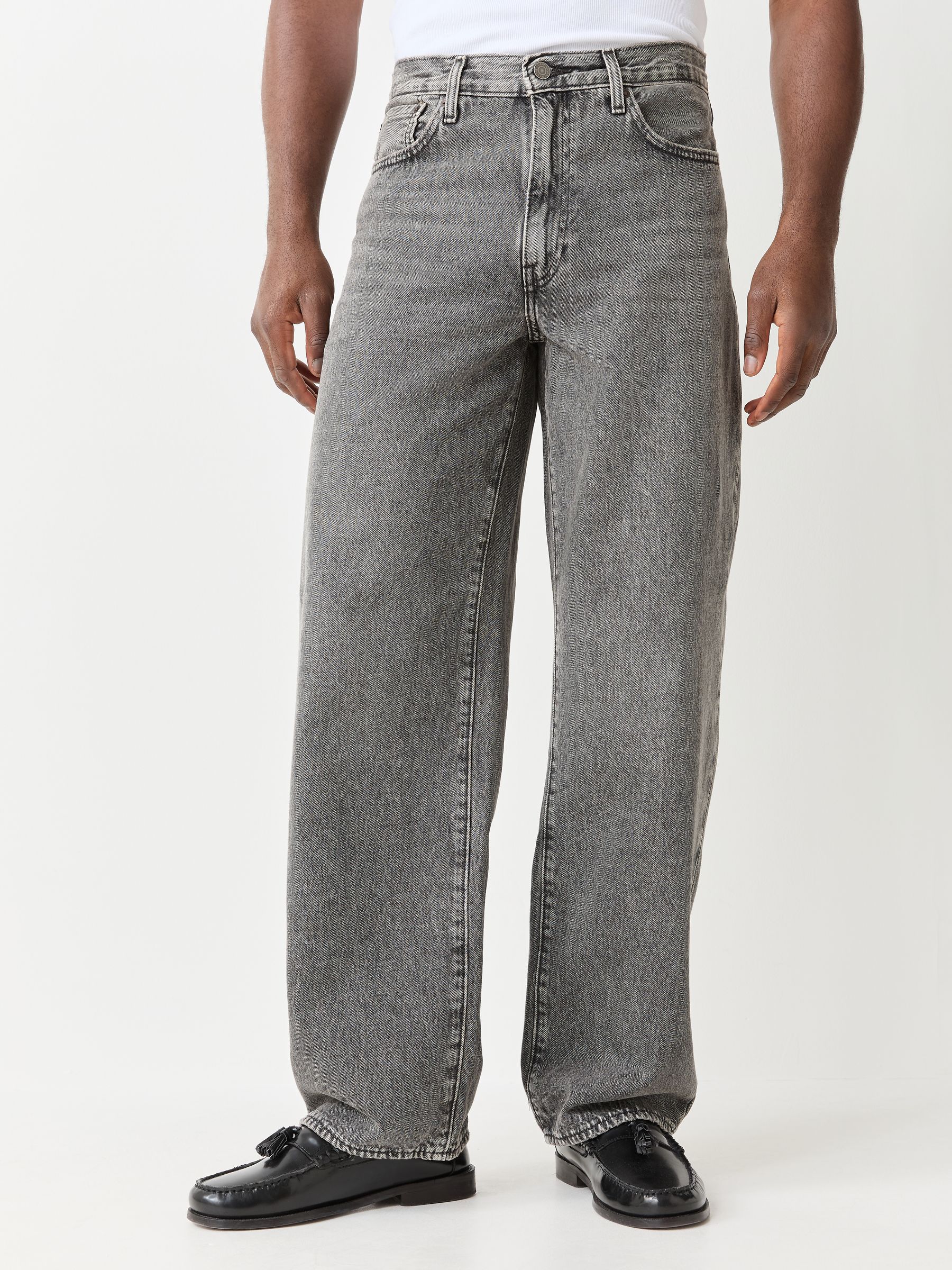 Levi's Men's Washed Grey Levi's 578 Baggy Jeans
