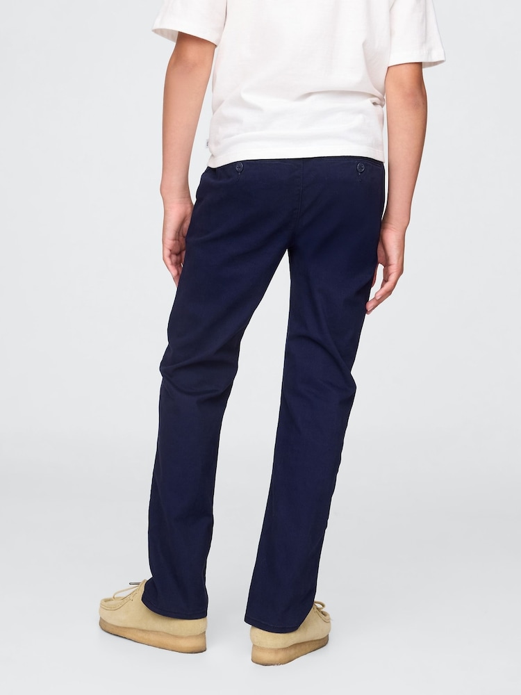 Gap Navy Uniform Straight-Fit Stretch Chinos (5-13yrs) - Image 2 of 3