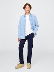 Gap Navy Uniform Straight-Fit Stretch Chinos (5-13yrs) - Image 3 of 3