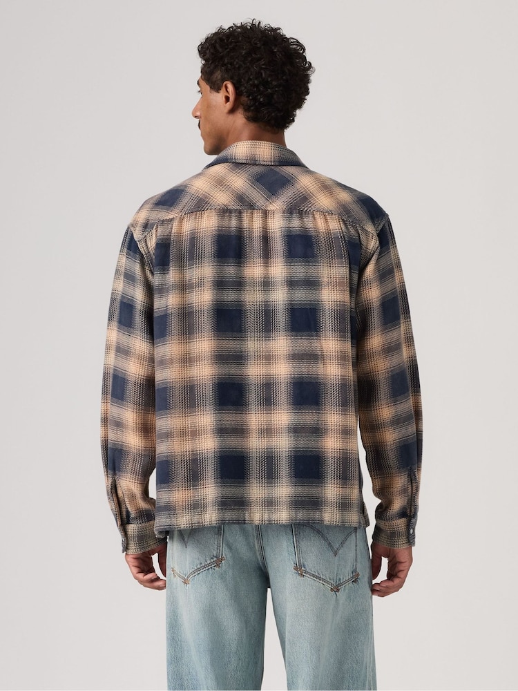 Levi's® Dark Navy Check Long  Sleeve Boxy Shirt - Image 2 of 4