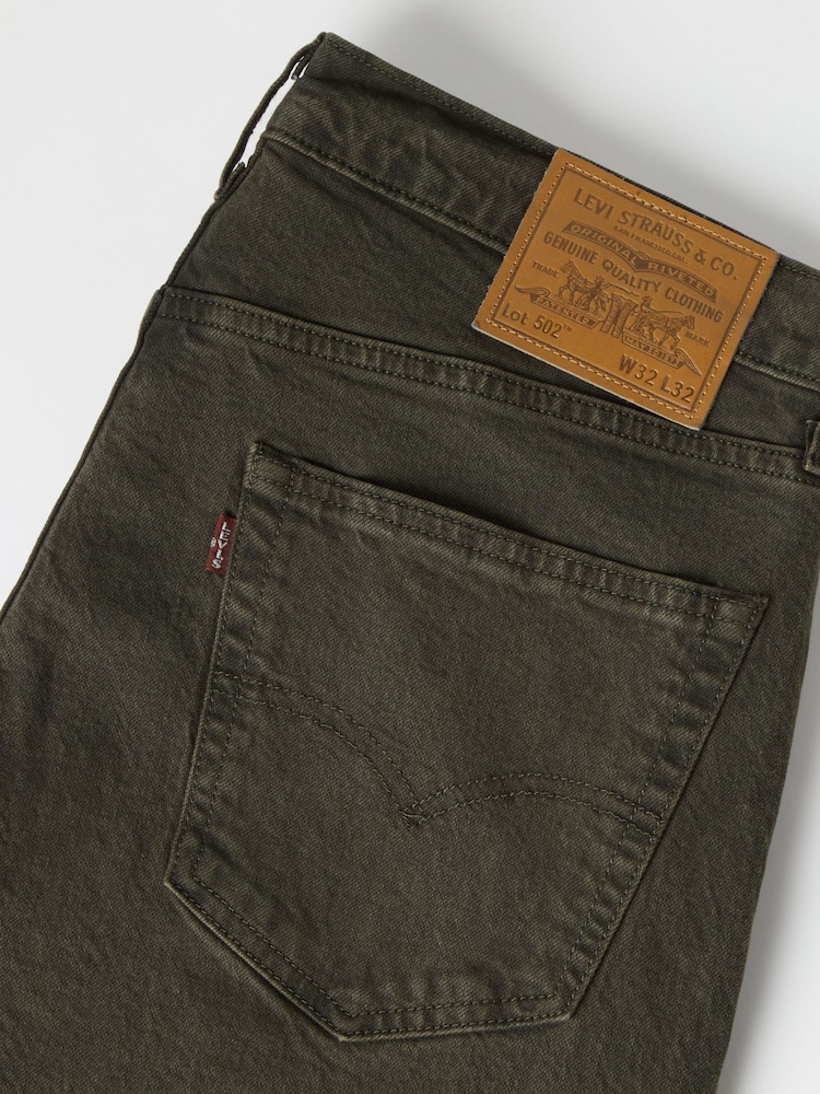 Levi's® Khaki Green 502® Taper Jeans - Image 6 of 6