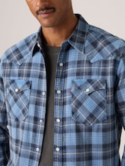 Levi's® Blue Classic Western Denim Shirt - Image 3 of 5