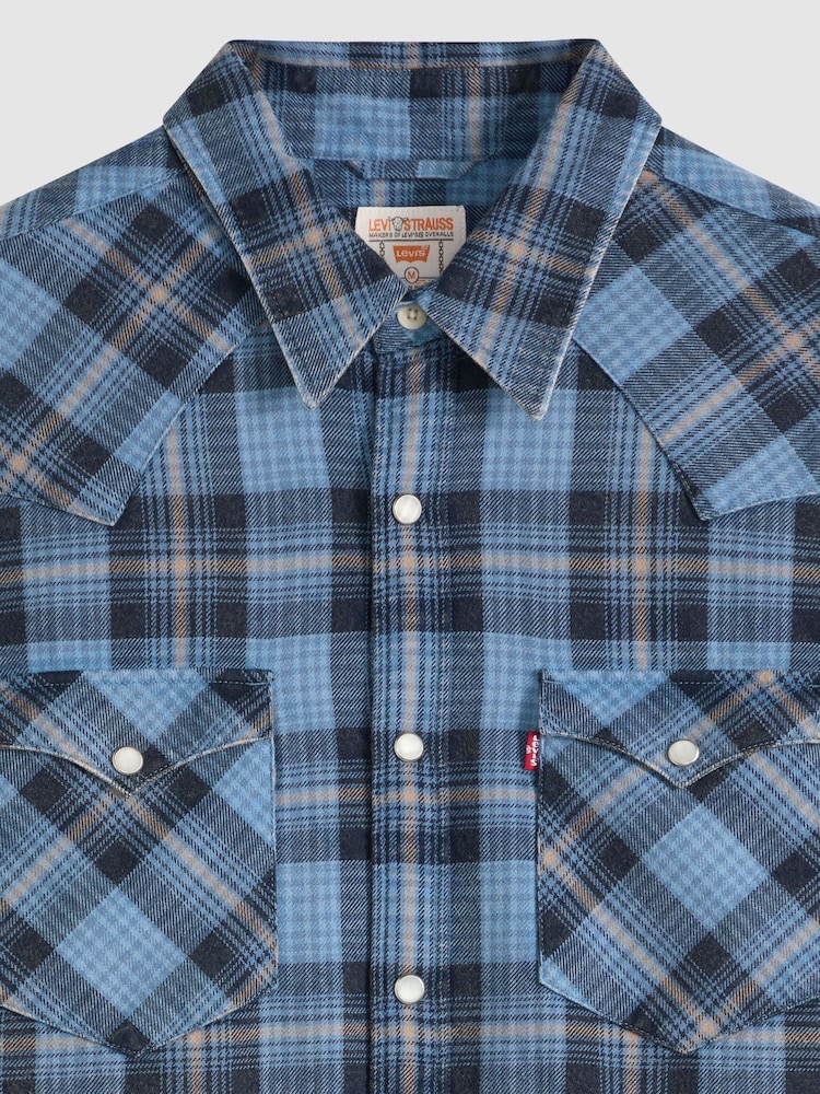 Levi's® Blue Classic Western Denim Shirt - Image 5 of 5