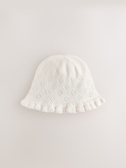 화이트 니트 - Frill Baby Hat - 3의 이미지 1