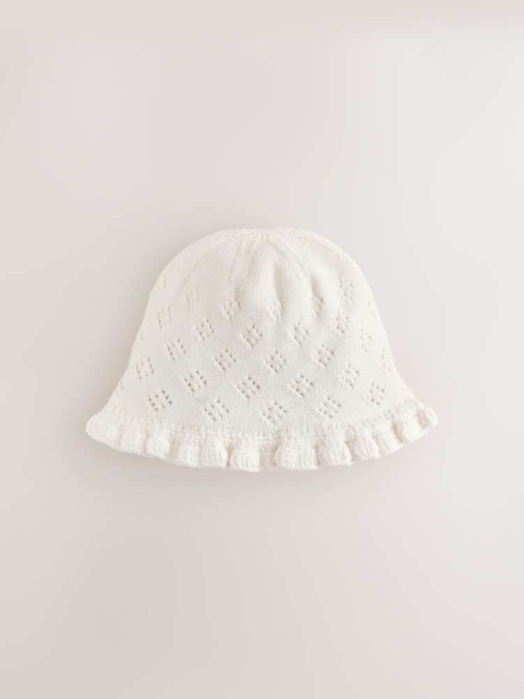 화이트 니트 - Frill Baby Hat - 3의 이미지 1