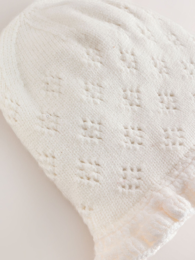 화이트 니트 - Frill Baby Hat - 3의 이미지 2