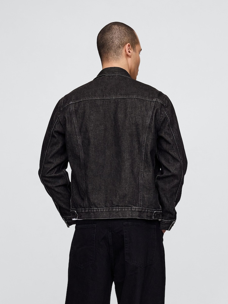 Gap Washed Black Classic Icon Denim Jacket - Image 2 of 4