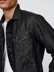 Gap Washed Black Classic Icon Denim Jacket - Image 3 of 4