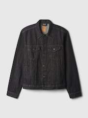 Gap Washed Black Classic Icon Denim Jacket - Image 4 of 4
