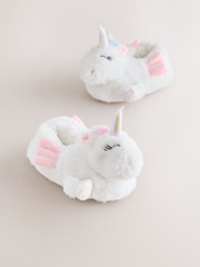 白色獨角獸 - 3D Slippers - 圖片 1/5