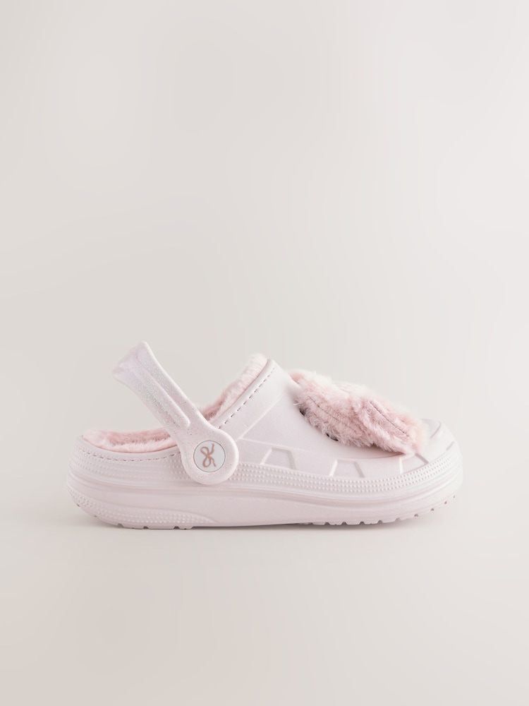 Schleife, Pink - Fur Lined Slipper Clogs - Bild 2 von 5 Schleife, Pink - Fur Lined Slipper Clogs - Bild 2 von 5