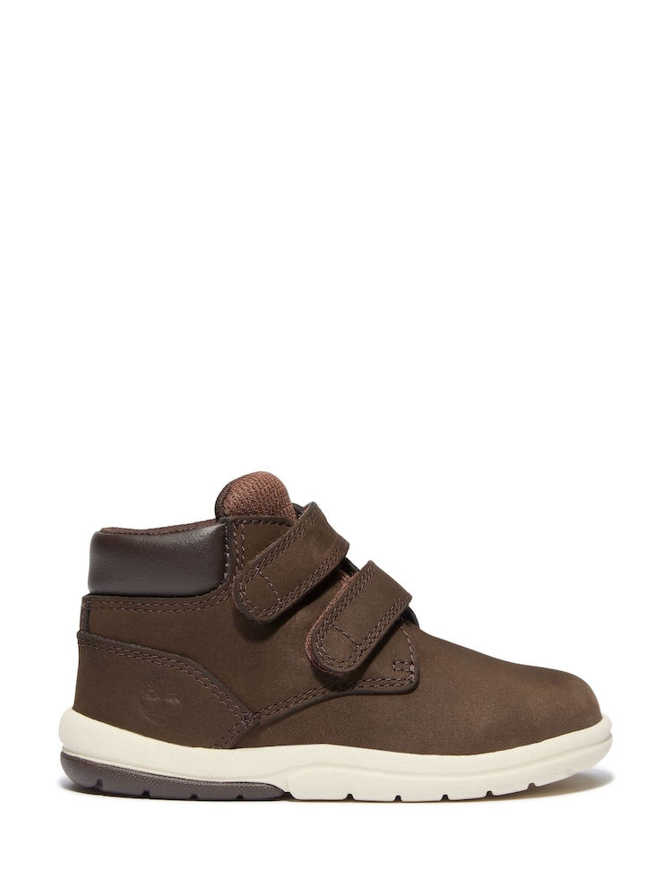 Timberland Brown Toddle Tracks Mid Hook & Loop Boots - Image 1 of 8 Timberland Brown Toddle Tracks Mid Hook & Loop Boots - Image 1 of 8