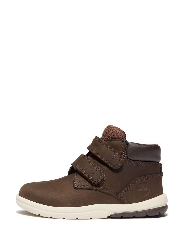 Timberland Brown Toddle Tracks Mid Hook & Loop Boots - Image 2 of 8 Timberland Brown Toddle Tracks Mid Hook & Loop Boots - Image 2 of 8