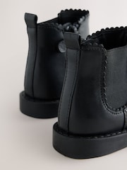 Schwarz - Chelsea-Stiefeletten aus Leder - Bild 4 von 5