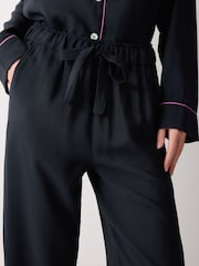 Jigsaw Blue Piped Detail Relaxed Pyjamas - Image 3 of 5