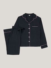 Jigsaw Blue Piped Detail Relaxed Pyjamas - Image 5 of 5