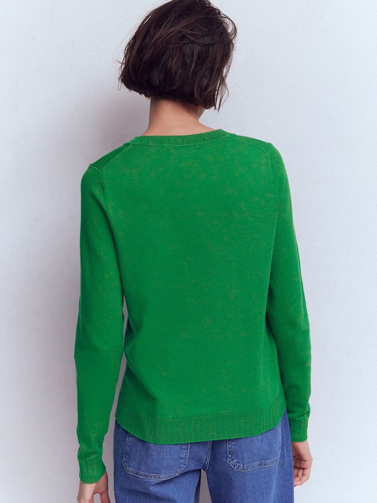 Boden Emilia Cotton Crew Neck Jumper - Bild 2 von 6