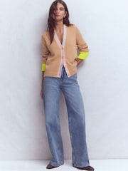 Boden Brown Lucy Relaxed Cotton Cardigan - Image 3 of 7