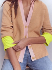 Boden Brown Lucy Relaxed Cotton Cardigan - Image 5 of 7