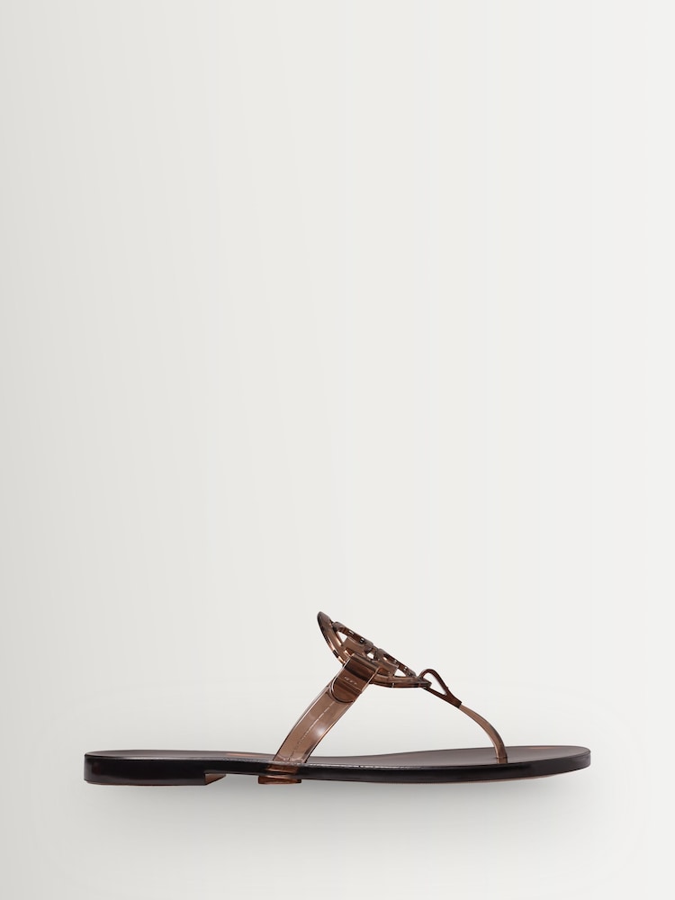 Tory Burch Brown Miller Jelly Sandals - Image 1 of 4 Tory Burch Brown Miller Jelly Sandals - Image 1 of 4