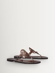 Tory Burch Brown Miller Jelly Sandals - Image 2 of 4