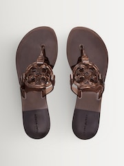 Tory Burch Brown Miller Jelly Sandals - Image 3 of 4