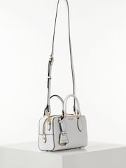 Luella Grey White Lilian Barrel Cross-Body Bag - Image 5 of 7