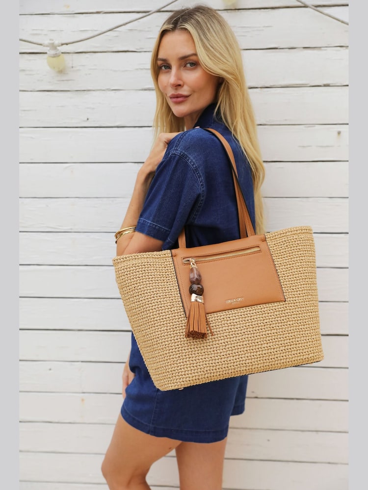 Luella Grey Natural Catalina Casual Tote Bag With Pouch - Image 1 of 2