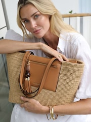 Luella Grey Natural Catalina Casual Tote Bag With Pouch - Image 2 of 2