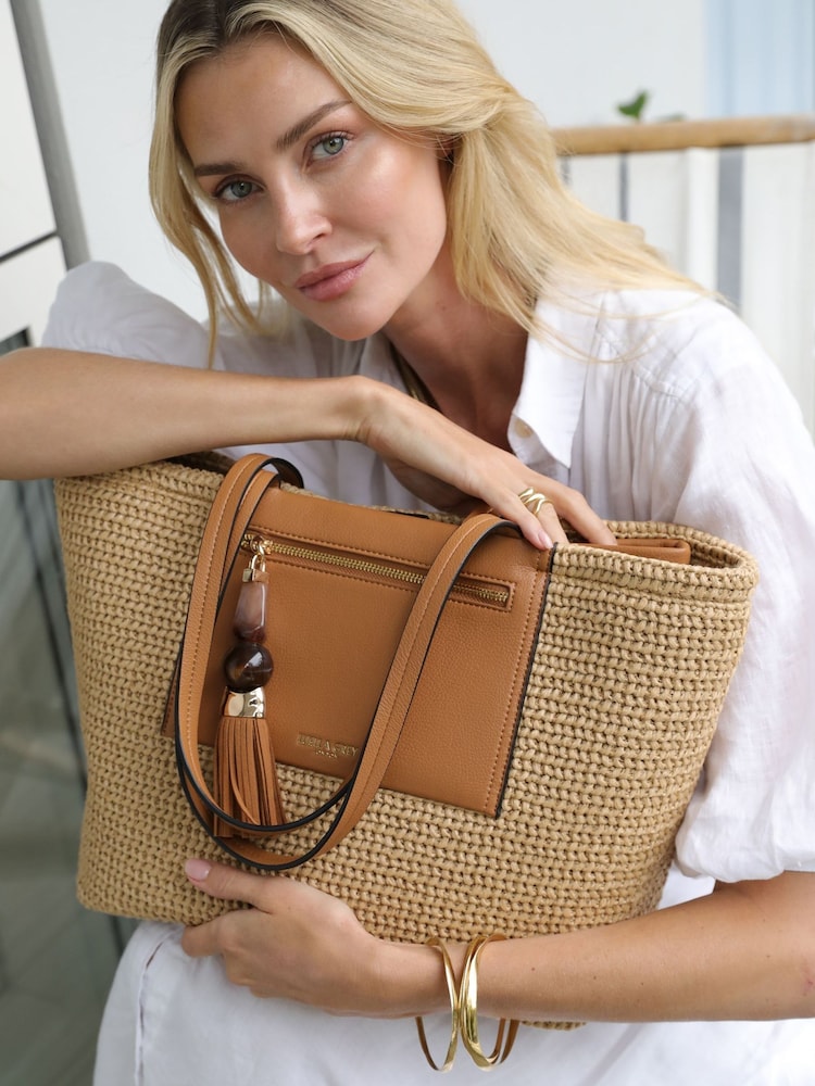 Luella Grey Natural Catalina Casual Tote Bag With Pouch - Image 2 of 2