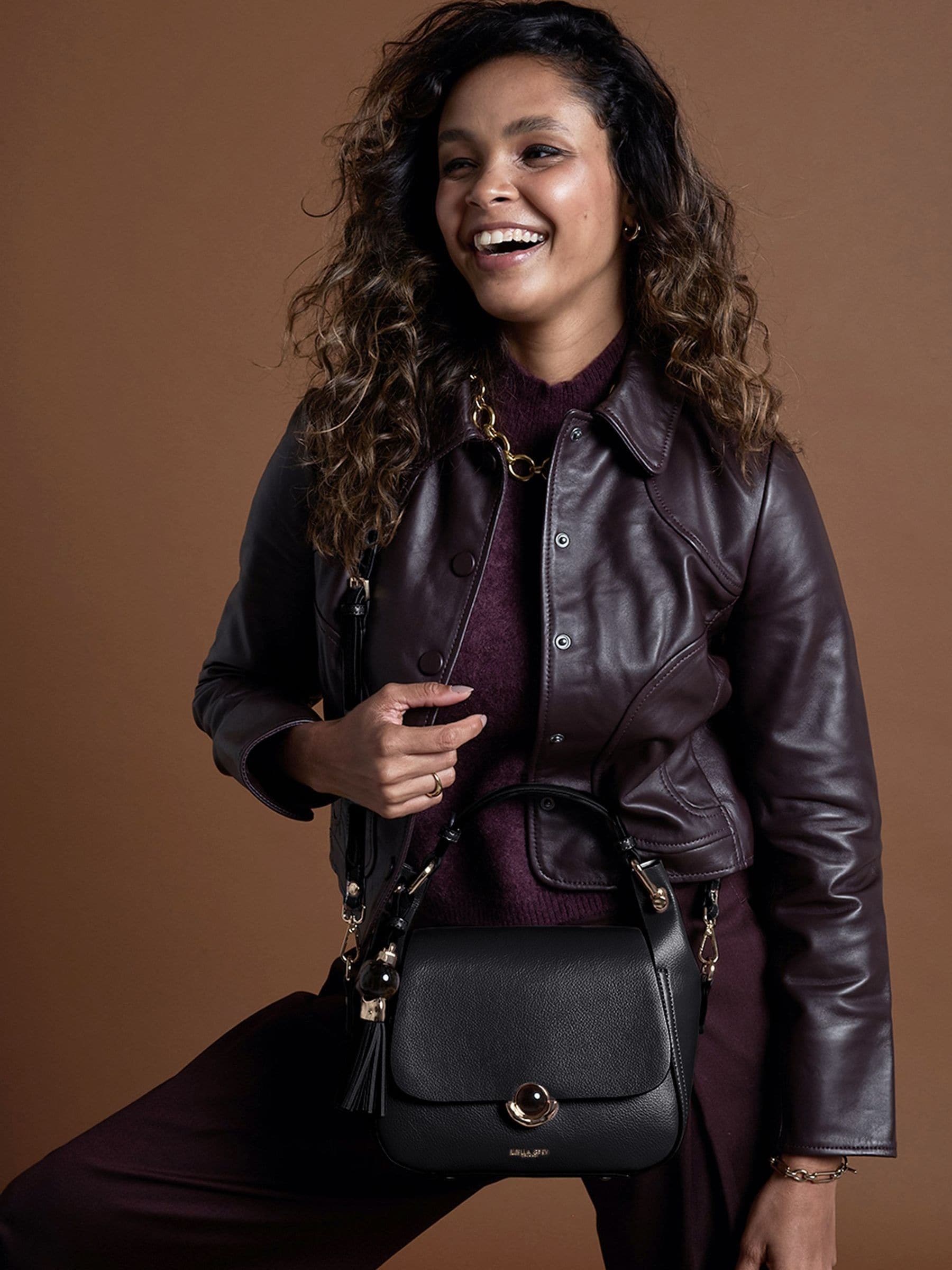 Luella Grey Women's Black 'Diana' Top Handle Crossbody In - Image 1