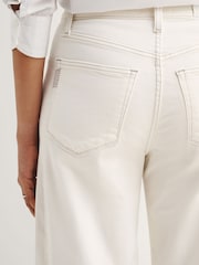 Paige Cream Arellia Skimmer 30" Barrel Leg Jeans - Image 6 of 7