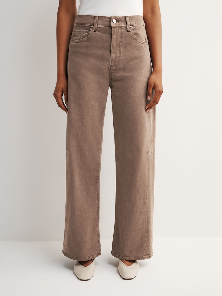 Paige Brown Arellia Skimmer 30" Barrel Leg Jeans - Image 2 of 7 Paige Brown Arellia Skimmer 30" Barrel Leg Jeans - Image 2 of 7